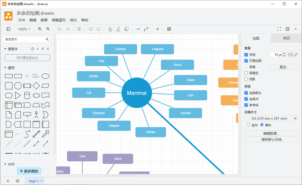 draw.io(免费流程图制作工具) v28.2.8 中文绿色版